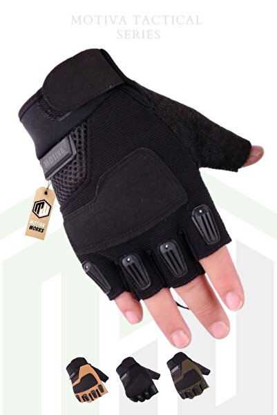 Motiva Outdoor Kamp Askeri Spor Bisiklet Motosiklet Taktik Yazlık Kısa Eldive...