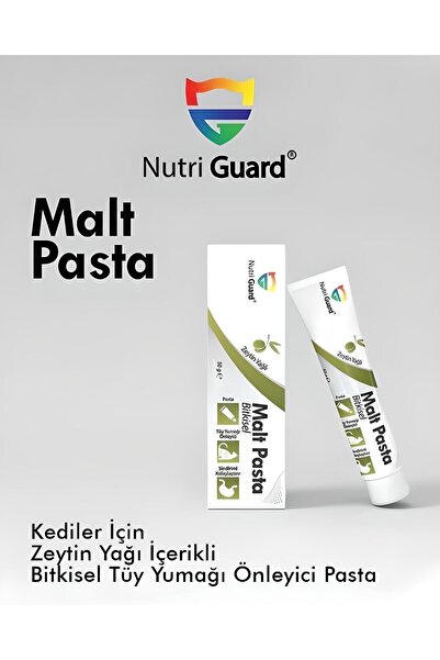 nutri guard Kediler Için Zeytinyağ Içerikli Bitkisel Tüy Yumağı Önleyici Past...