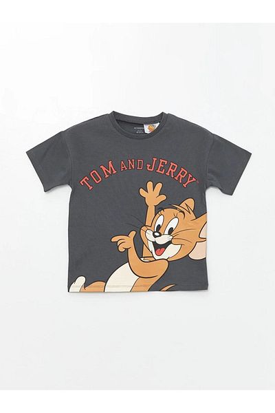 LC Waikiki LCW Baby Crew Neck Tom and Jerry Printed T-Shirt and Shorts 2 Pieces Set for Baby Boy