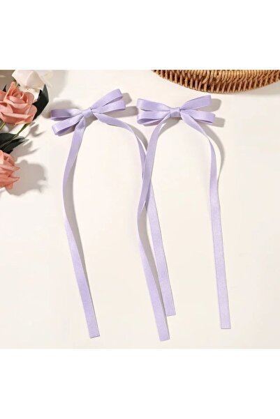 LO ADORO 2 Adet İnce Fiyonk Saten Toka  Klips Toka