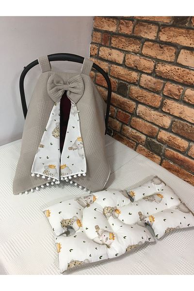 BUSEBABYHOME Brown Stroller Cover and Stroller Cushion Set of 2