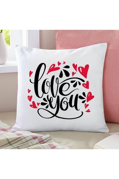 sarayhediye Square Pillow - Love Written Pillow