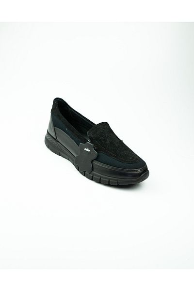 Polaris 105246 Five Point Black Leather Women's Casual Shoes