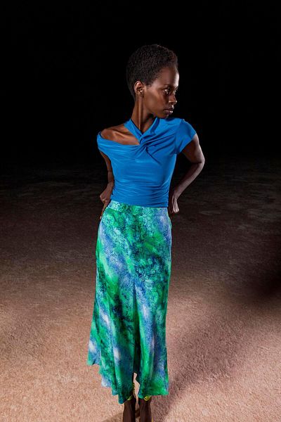 KAMEYA Green Skirt - Model 30213