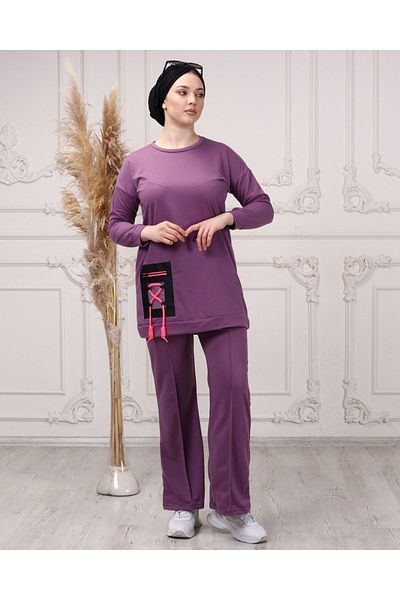 CNG MODA Women's Apricot Flare Leg Tracksuit Set