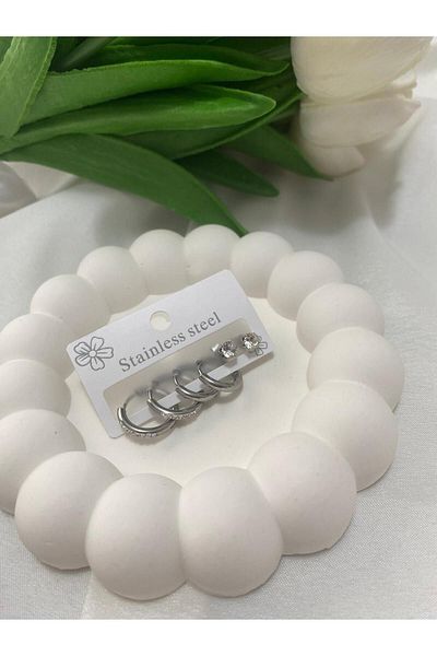 stainles steel Steel Hoop Earrings - Multiple Set