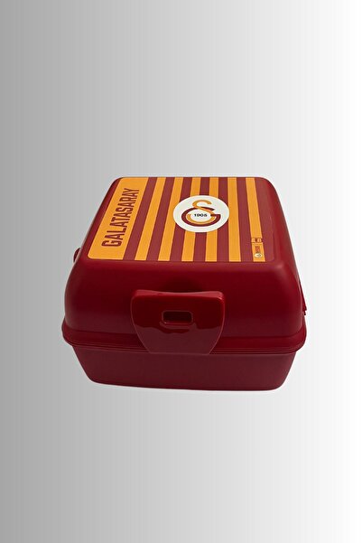 Galatasaray GS Lisanslı Kendinden Kaşık Çatallı Bölmeli Beslenme 2 Katlı Beslenme Kutusu
