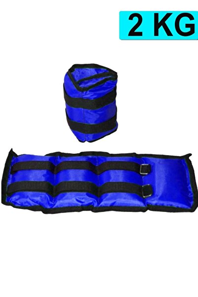 Jet 2 Kg Greutate mâna picior 2kg X 2 buc Greutate încheietura mâinii Saci de nisip dublu Velcro Albastru