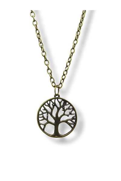 whocares Unisex Chain Necklace with Tree of Life Symbol - Antique Color, High Quality
