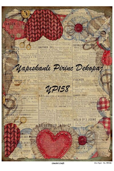 Baykuşca Yp158 Country Desenli Kendinden Yapışkanlı Pirinç Dekopaj 29*42