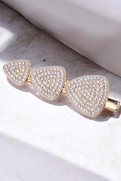 FAHA دبوس شعر مثلث من حجر الكريستال