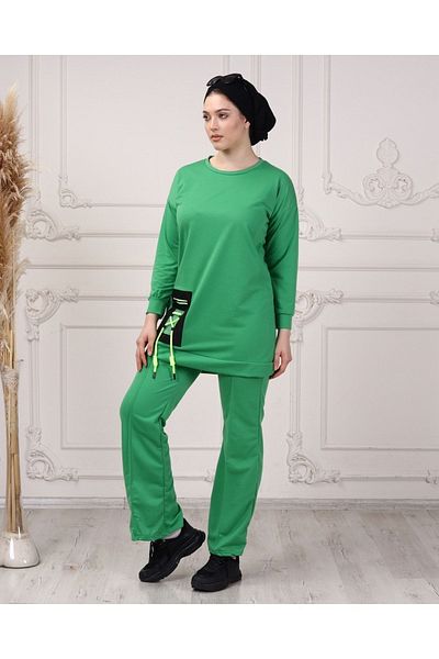 CNG MODA Women's Apricot Flare Leg Tracksuit Set