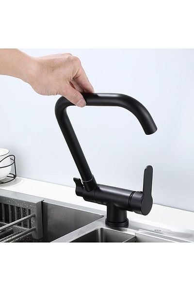 OEM Black Matte - Water Purification and Folding Front Sink Faucet