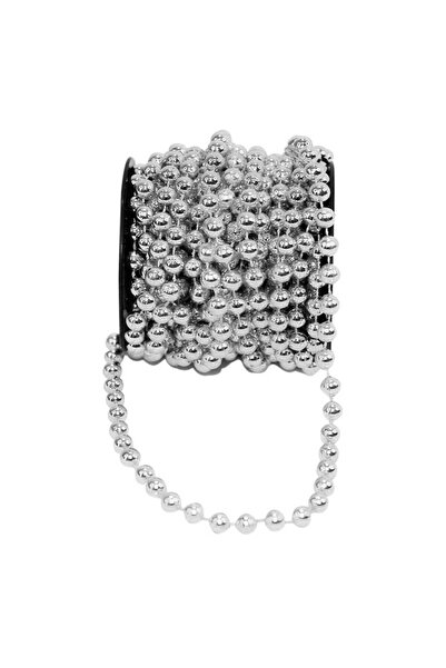 New Bliss Decor Studio 10 μέτρα 8 χιλιοστά Ασημένια λωρίδα μαργαριταρένιες χά...