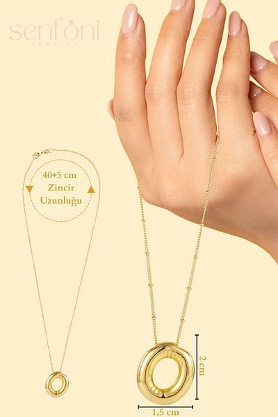 senfonijewelry Balloon Letter Steel Necklace Letter O