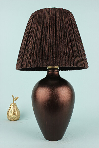 Hmydesign Nana Handmade Seramik Abajur Kahverengi