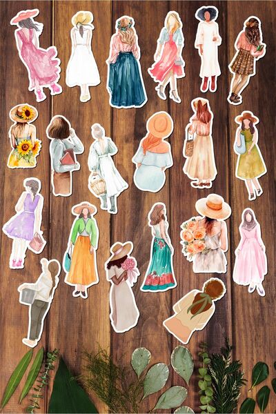 One Little Happiness Set de autocolante tematice pentru fete vintage - pentru...