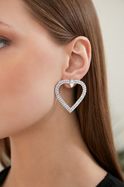 Furtek Aksesuar فستان نسائي على شكل قلب من Elaina مصنوع من حجر الكريستال الفض...