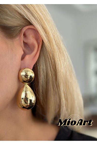MioArt Gold Bombeli Küpe