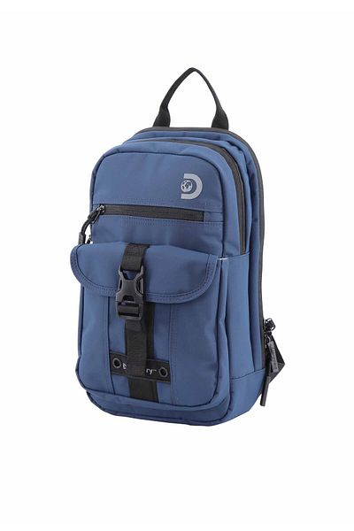 Discovery SHIELD RPET Polyester Sling Cross Bag Blue, Durable Lightweight Tablet Protective Layer