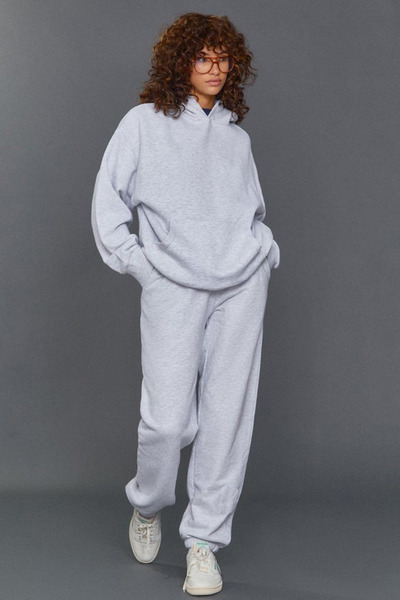 YAKAMEL Γυναικείο Σετ Φούτερ με Κουκούλα και Παντελόνι Jogger - 3 Νήματα, Χαλ...