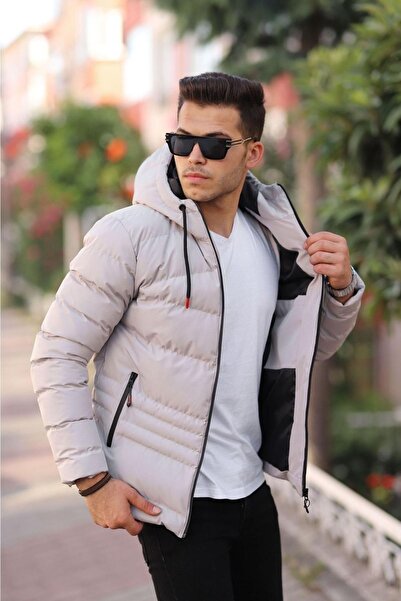 Boymen Vodě a větruodolný pánský zimní kabát s kapucí Puffer Coat