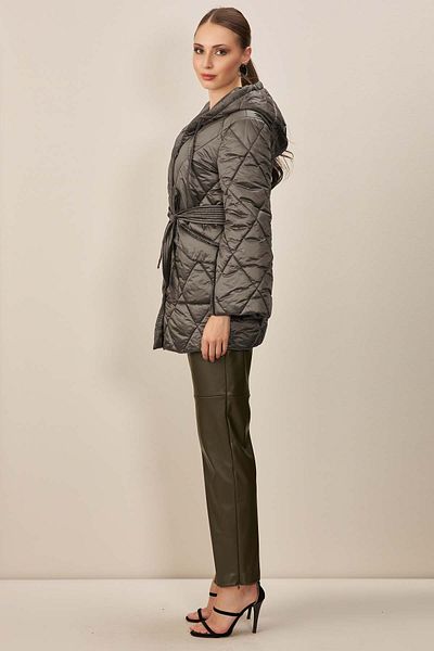 Guitar Khaki Hooded Woven Coat