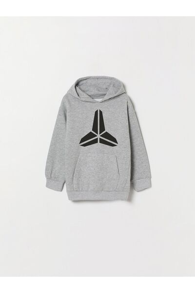 LAND MODA Hanorac cu glugă pentru copii unisex - imprimat