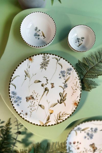 Kütahya Porselen 14 Piece Spring Breeze Breakfast Set