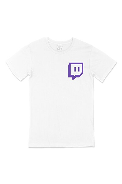 Cix Twitch Logo White T-Shirt with Pocket Logo Design