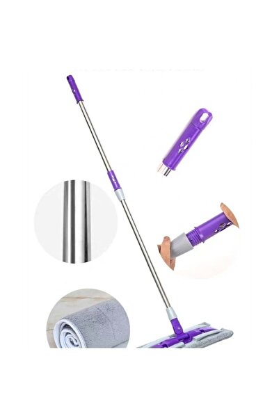 BiDünya Mop İstediğin Bezi Tak Kullan Mandallı Mop Teleskopik Saplı Yer Ve Du...