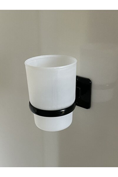 KILINÇ STORE Μαύρη βάση οδοντόβουρτσας Κρεμάστρα οδοντόβουρτσας με ισχυρή κόλλα