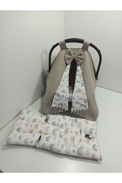BUSEBABYHOME Brown Stroller Cover and Stroller Cushion Set of 2