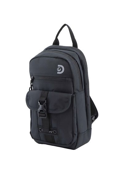 Discovery SHIELD RPET Polyester Sling Cross Bag Black, Durable Lightweight Tablet Protective Layer