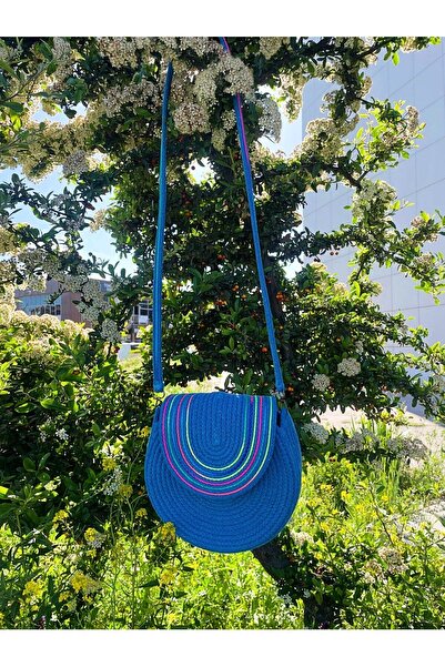 GNG Home Tekstil Geantă de umăr din funie de iută naturală cu curea - țesută manual