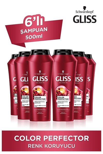 Gliss Color Protection Perfector Shampoo - 500 Ml x 6 Pieces
