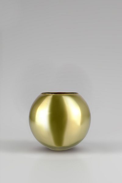 Digithome 19 cm Gold Glass Aquarium Decorative Flower Pot Vase - C1-1-288