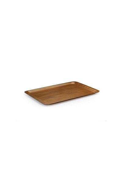 Tria 2 Pieces 37x53 cm Kraft Non-Slip Tray - Walnut EC3753KWM