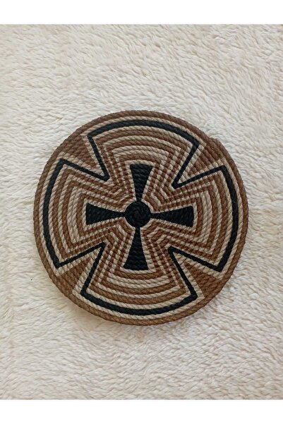 Joly El Yapımı Afrikan Tabak Etnik Hasır Tabak Seti Bohem Duvar Dekoru Afrika Tabak