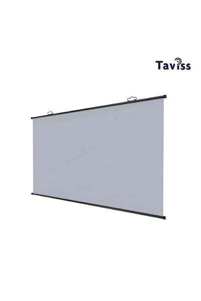 Taviss 100 Inç 221x124 Cm Anti-light Duvar Tipi Rulo Katlanabilir Projeksiyon Perdesi