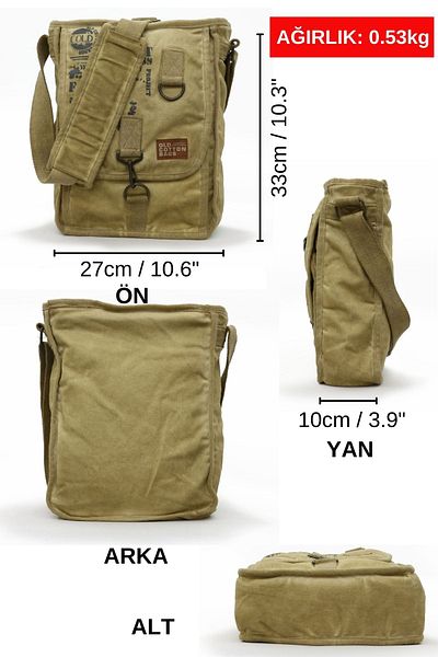old cotton cargo Чанта месинджър - Kафяво - Артикулът не е наличен
