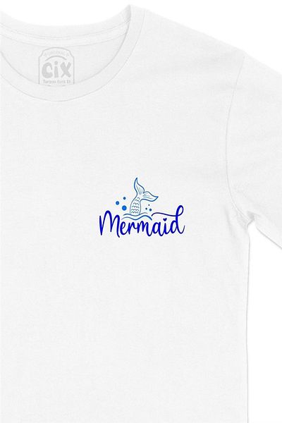Cix Λευκό μπλουζάκι με στάμπα Mermaid Pocket Design