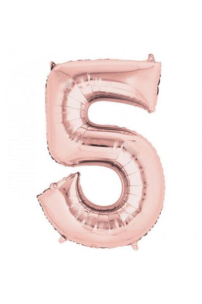 Deniz Party Store 36 - 40 cm Foil Balloon Rose Gold 5 Numbers