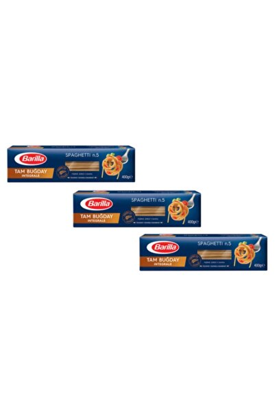 Barilla Integrale Spaghetti Makarna 400 Gr. X 3 Adet (tam Buğday Uzun Makarna)