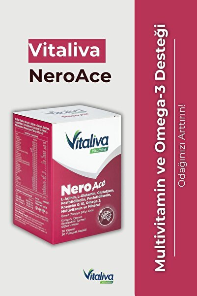 Vitaliva Vitamins Neroace 30 Kapsül Multivitamin Ve Mineral 30 Kapsül Omega-3 Yumuşak Jel