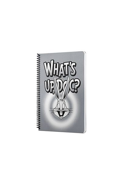 Mabbels Looney Tunes Whats Up Doc Spiral Notebook Gray - Striped