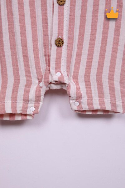 Begisa 100% Cotton Muslin Baby Onesie - Short Sleeve, Snap Fastener, Girl/Boy, 22404