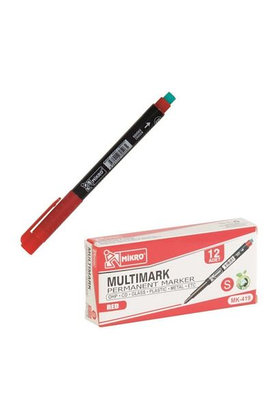 Mikro Mk-419 Cd-dvd Pen Acetate Pen S Red 12 Pack Mk-419-sk (1 Pack 12 Pieces)