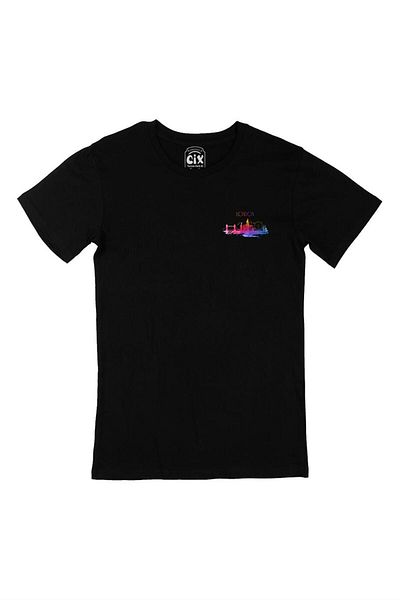 Cix Μαύρο μπλουζάκι London Colorful Pocket Printed
