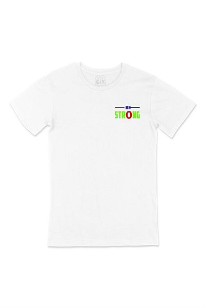 Cix Λευκό μπλουζάκι με στάμπα με σχέδιο Strong Be Strong Pocket